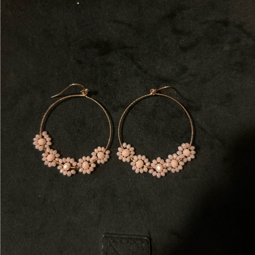 Floral Hoop earrings